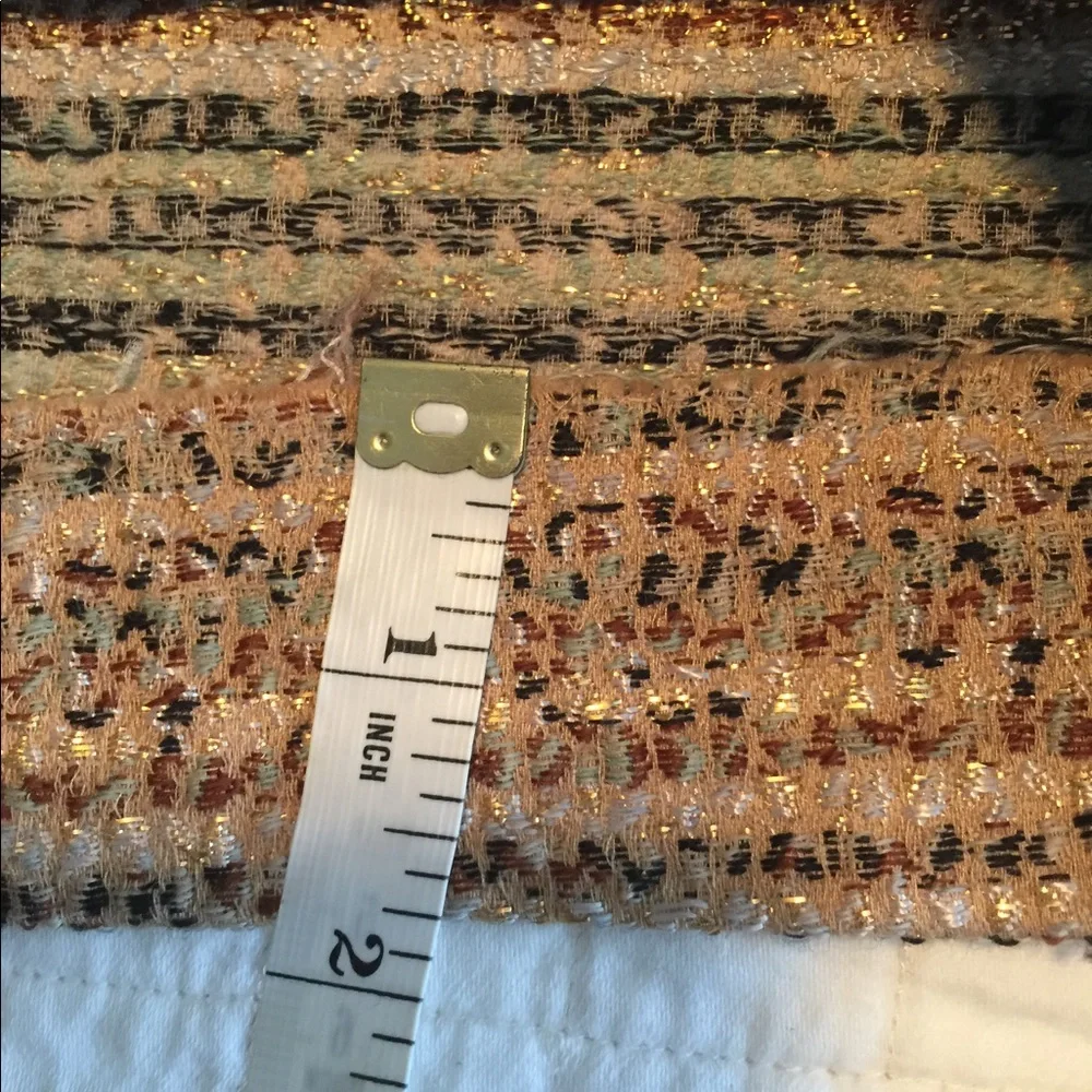 Pristine VTG YSL rive gauche mini skirt suit in earth tones w/bold gold buttons - Picture 16 of 16